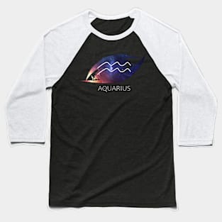 Aquarius Zodiac Baseball T-Shirt